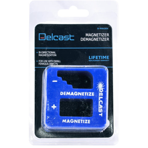 Blue Delcast MBX Magnetizer Demagnetizer for screwdriver tips and small tools in retail packaging