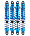 Oil adjustable RC shock absorber set with dual-stage springs delivers smooth damping for 1/10 crawlers, reduces chassis vibration, and upgrades handling; durable metal build and easy installation for Axial SCX10 TRX4 D90 90mm