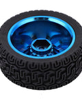 Blue wheel from DC 12V Encoder Gear Motor 65mm Full Metal Geared Motor with Mount Bracket and Wheel Kit for Smart Car