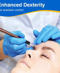 Blue Nitrile Exam Gloves Medical Grade Size M 1000 Count Latex Free Disposable used in eyebrow procedure
