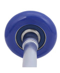Blue nylon garage door roller with 4" stem and 6200-2RS sealed bearings for high-load use