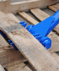 Deluxe Steel Pallet Buster With 41 Inch Handle For Easy Pallet Disassembly And Dock Board Removal, Articulating Head Prevents Wood Splitting, Heavy Duty Construction, Blue