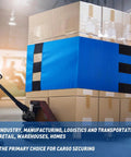 Adjustable Cargo Pallet Straps Bundle For Shipping And Storage Reusable Pallet Wrap Ties securing boxes on a pallet truck