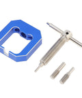 RC Motor Pinion Gear Puller Set Universal Gear Puller Remover For Vehicle Models And Small Motors Blue Gear Puller With Five Replacement Pins