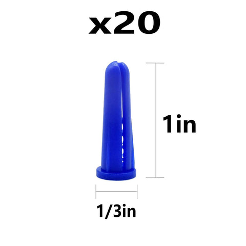 Complete 274 Pcs Drywall Anchors And Screws Kit For Brick And Concrete Walls Includes Plastic Anchors And Zinc Screws, 1-inch