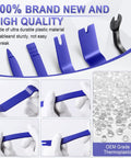 5 Piece Auto Trim Removal Tool Kit From LivTee For Interior Dash Panels Door Panels And Clips No Scratch Plastic Pry Tools Blue Color For Vehicle Audio Dash Installers shown in packaging with details of blue nylon pry tools.