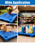Lightweight Plastic Pallet 23.6 In By 19.7 In By 3.9 In Waterproof Floor Pallet With Breathable Grid for indoor and outdoor use