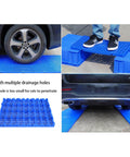 Lightweight Plastic Pallets With Moisture Proof Breathable Grid Ventilation Trays 6 Pack under car in garage space