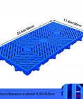 Lightweight Plastic Pallets With Moisture Proof Breathable Grid Ventilation For Kitchen Supermarket Garage Or Outdoor Storage Durable Polyethylene Trays 6 Pack 11.8 X 23.6 X 1.18 In Sturdy Yet Lightweight And Reusable