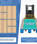 Blue Plastic Pallet 32 Inch By 24 Inch By 6 Inch Breathable Grid Lightweight Beefy Poly For Wet Basements Garages And Outdoor Use Static Load 4 Tons Dynamic Load 1 Ton Ideal For Warehouse Retail And Supermarket Storage.