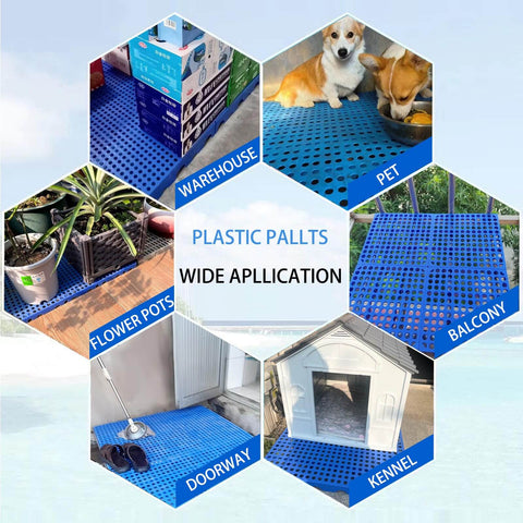 Plastic Pallets For Basement Storage And Garage Use Nestable Lightweight Waterproof Design For Basement Garage And Supermarkets Odorless Premium New PE Material 1000 Lb Heavy Duty Load Capacity Long Lasting Three Year Lifespan in various applications.