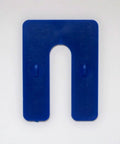 Blue plastic U shim from the Plastic U Shims Variety Pack Blue One Sixteenth Inch Red One Eighth Inch Black One Quarter Inch Shims In Three By Four Inch Size Ten Pieces Each For A Total Of Thirty Color Coded Alignment Spacers For DIY Furniture Appliances And Automotive
