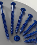 ✝️ Wensilon (Blue) Pocket Hole Screws # 8 * 1" 165pcs 1lbs Square Hole Wood Screws arranged on a surface