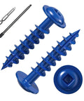 ✝️ Wensilon (Blue) Pocket Hole Screws # 8 * 1" 165pcs 1lbs Square Hole Wood Screws with included drive bits