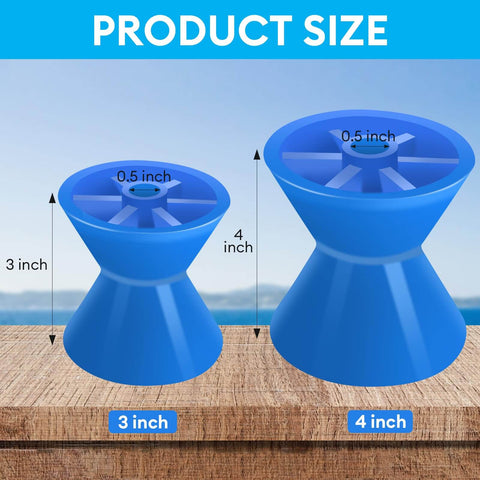 4 Inch Boat Trailer Roller Installation Aperture Half Inch Bow Stop For Boat Trailers Blue Bow Roller With Polyurethane