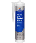Front view of Gearhead Friendly Sensor Safe Blue RTV Silicone Gasket Maker for formed in place gaskets, 12.9 oz bottle.