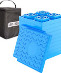 Heavy Duty RV Leveling Blocks 12 Pack With Interlocking Design And Packing Bag For Camper Leveling Stackable Blocks For Single Or Dual Wheels Blue Adjustable 1 Inch Height Increments In Pyramid Style
