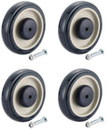 4 Pack 5 Inch Shopping Cart Wheels With Axles Bolts Blue Polyurethane Caster Set Replacement For Cart Heavy Duty 250 Lb Per Wheel 1000 Lb Total Capacity Universal Fit For Most Carts Durable
