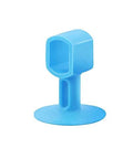 Soft silicone door bumper cushions handles to protect walls absorb impact and reduce noise easy to install shown in blue