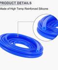 Silicone Vacuum Tubing Hose 12mm ID 18mm Outer Diameter 20 Ft Long High Temperature Automotive Vacuum Line Blue