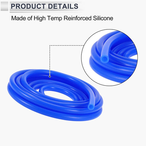 Silicone Vacuum Tubing Hose 12mm ID 18mm Outer Diameter 20 Ft Long High Temperature Automotive Vacuum Line Blue