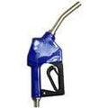 Blue Stainless Steel Automatic Nozzle With Three Quarter Inch Barb Inlet For DEF Systems, high flow, durable quick shutoff
