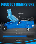 Beefy 1.5 Ton Floor Jack Low Profile For Cars With Single Piston Lift Pump Blue GAOLLY Steel Racing Jack dimensions