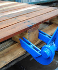 Deluxe Steel Pallet Buster With 41 Inch Handle For Easy Pallet Disassembly And Dock Board Removal, Articulating Head Prevents Wood Splitting, Heavy Duty Construction, Blue.