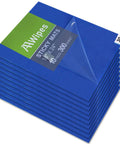 Stack of blue sticky mats labeled '18 x 24 Inches' for cleanroom lab hospital construction and pets, 10 packs, 300 sheets