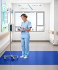 Nurse on Sticky Tacky Mat 24x47 Inches Blue Adhesive Floor Entry Mat For Cleanrooms Laboratories And Hospitals With 150 Sheets