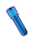 ✝️ VAMUOEFL M8 x 25mm 20mm Titanium Bolt with Washer for BMX Cycling Stem Bicycle Screws 6Pcs (Blue, M8X20mm) showing a side view of a single bolt