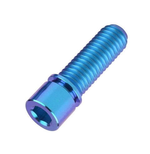 Blue ✝️ VAMUOEFL M8 x 25mm 20mm Titanium Bolt with Washer for BMX Cycling Stem Bicycle Screws 6Pcs