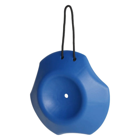 Visible Blue Trailer Wheel Dock Chock Stabilizer For Tongue Jacks with rope handle, supports up to 4400 lbs.