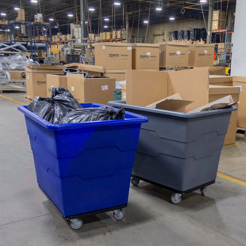 Heavy Duty Commercial Utility Cart Workhorse With 16 Bushel Capacity And 1000 Pound Load Capacity Steel Base And Poly Box Basket On Rolling Wheels For Offices Warehouses Restaurants And More Blue ReadySpace