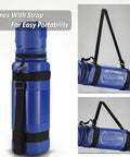 Blue 14 Inch Welding Rod Storage Tube Holder Canister For SMAW Electrodes, 10 Lb Capacity, 1 Pack With Strap, non-slip surface