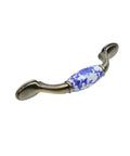 Blue And White Porcelain Pattern Ceramic Cabinet Pulls Set Of Eight With Bronze Finish Screws Included 3 Inch Center Hole Fits Kitchen Cabinets Bathroom Vanities Wardrobes Durable Easy Grip