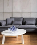 Decorative Porcelain Balls, 3" Centerpiece Balls Set in bowl on modern white table, blue and white Ming-style pattern, living room decor