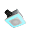 ChromaComfort Bluetooth Bathroom Exhaust Fan With 110 CFM One Point Five Sones 24 Color LED Light And Built In Speaker SPK110RGBL
