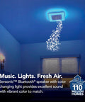 ChromaComfort Bluetooth Bathroom Exhaust Fan With 110 CFM One Point Five Sones 24 Color LED Light And Built In Speaker SPK110RGBL