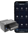 Pro Bluetooth OBDII Scan Tool For IPhone And Android With No Subscription Fee Car Diagnostic Scanner And Code Reader on white background