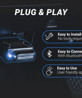 Pro Bluetooth OBDII Scan Tool For IPhone And Android With No Subscription Fee Car Diagnostic Scanner installed in car port