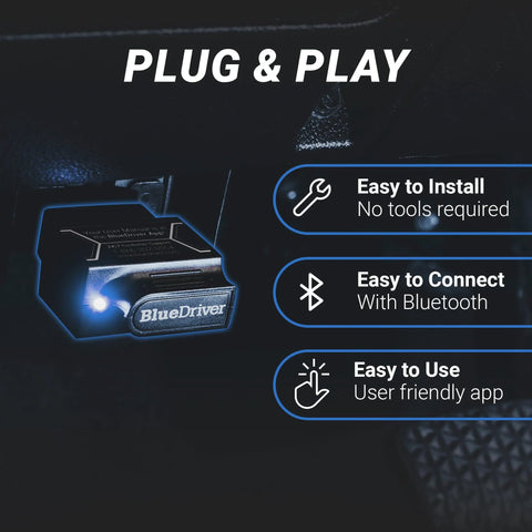 Pro Bluetooth OBDII Scan Tool For IPhone And Android With No Subscription Fee Car Diagnostic Scanner installed in car port