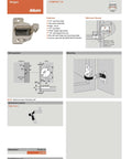 Detailed diagram of Blum 110 Degree Compact 33 Hinge Cup Screw On With Base Plate showing dimensions and mounting instructions.