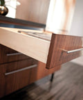 Wooden kitchen drawer with Blum Tandem Plus BLUMOTION Concealed Undermount Drawer Runner Kit, 21-Inch, Soft-Close feature