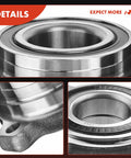 Close-up of Rear Wheel Bearing And Hub Assembly For BMW 5 Series Vehicles Including 525i 525xi 528i 528i xDrive 530i 530xi 535i 535i xDrive 535xi 540i 545i 550i 550i GT xDrive M5 Replacement Part For RWD And AWD showing metal construction