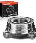 Rear Wheel Bearing And Hub Assembly For BMW 5 Series Vehicles Including 525i 525xi 528i 528i xDrive 530i 530xi 535i 535i xDrive 535xi 540i 545i 550i 550i GT xDrive M5 Replacement Part For RWD And AWD shown with packaging