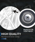 Belt Tensioner Pulley Replacement for BMW 3 Series 1994-2008 M52 M54 M56 Engines Direct Fit OE 11281748131 close-up view
