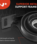 Close-up of Beefy BMW Drive Shaft Center Support Carrier Bearing with metal support frames for durability.