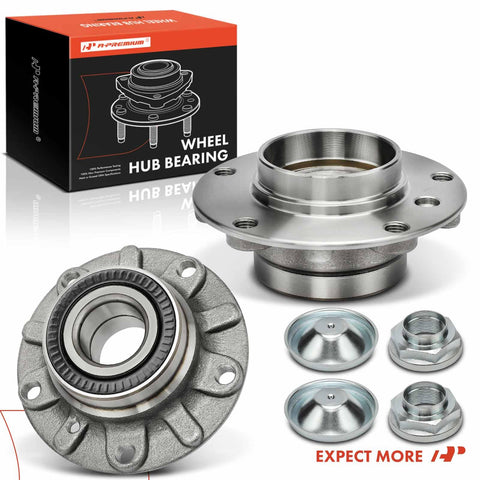 Two Pack Front Wheel Bearing And Hub Assembly For BMW E38 740i 1995 1997 2001, 740iL 1995 2001, And 750iL 1995 2001