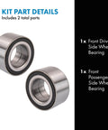 Front Wheel Hub Bearing Pair For BMW E60 Driver And Passenger Side Front Hubs Replacement Kit, Durable OEM Style, Easy Install